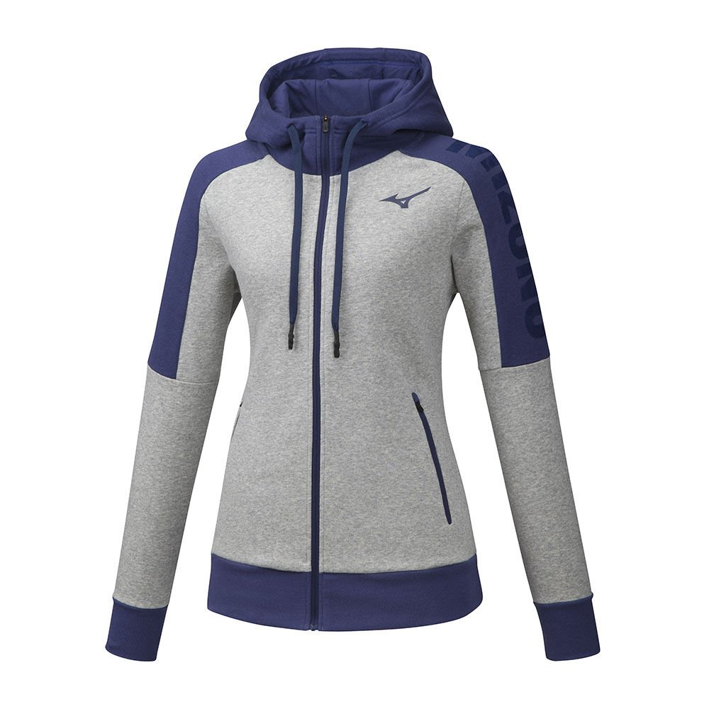 Mizuno Women's Heritage Zip Hoodie Grey (K2GC970106-TZM)